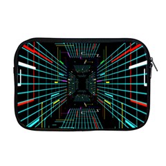 Seamless 3d Animation Digital Futuristic Tunnel Path Color Changing Geometric Electrical Line Zoomin Apple Macbook Pro 17  Zipper Case