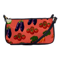 Vegetable Carrot Tomato Pumpkin Eggplant Shoulder Clutch Bags by Mariart