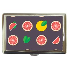 Wild Textures Grapefruits Pattern Lime Orange Cigarette Money Cases by Mariart