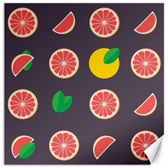 Wild Textures Grapefruits Pattern Lime Orange Canvas 16  X 16   by Mariart