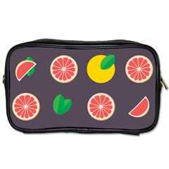 Wild Textures Grapefruits Pattern Lime Orange Toiletries Bags 2-side by Mariart