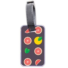 Wild Textures Grapefruits Pattern Lime Orange Luggage Tags (two Sides) by Mariart