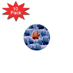 Swim Fish 1  Mini Buttons (10 Pack)  by Mariart