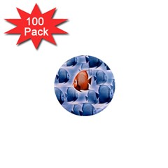 Swim Fish 1  Mini Magnets (100 Pack)  by Mariart