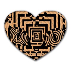 Wooden Cat Face Line Arrow Mask Plaid Heart Mousepads by Mariart