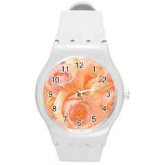 Flower Power, Wonderful Roses, Vintage Design Round Plastic Sport Watch (m) by FantasyWorld7