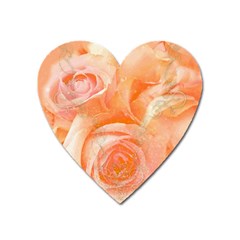 Flower Power, Wonderful Roses, Vintage Design Heart Magnet by FantasyWorld7