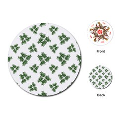 Nature Motif Pattern Design Playing Cards (Round) 