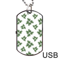 Nature Motif Pattern Design Dog Tag USB Flash (One Side)