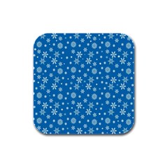 Xmas Pattern Rubber Square Coaster (4 Pack)  by Valentinaart