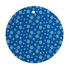 Xmas Pattern Round Ornament (two Sides) by Valentinaart
