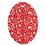 Xmas pattern Ornament (Oval) Front