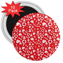 Xmas pattern 3  Magnets (10 pack) 