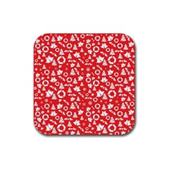 Xmas pattern Rubber Coaster (Square) 