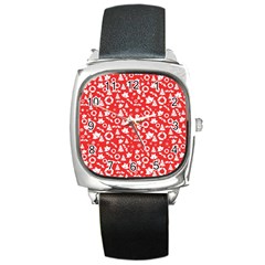 Xmas pattern Square Metal Watch