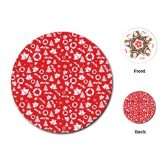 Xmas pattern Playing Cards (Round) 