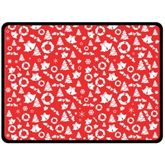 Xmas pattern Double Sided Fleece Blanket (Large) 