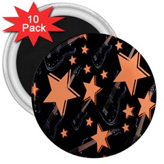 Guitar Star Rain 3  Magnets (10 Pack)  by SpaceyQT