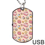 Sweet pattern Dog Tag USB Flash (Two Sides) Front