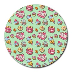 Sweet Pattern Round Mousepads by Valentinaart