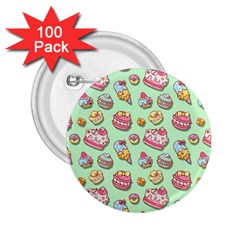 Sweet pattern 2.25  Buttons (100 pack) 