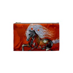 Steampunk, Wonderful Wild Steampunk Horse Cosmetic Bag (small)  by FantasyWorld7