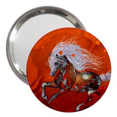 Steampunk, Wonderful Wild Steampunk Horse 3  Handbag Mirrors by FantasyWorld7