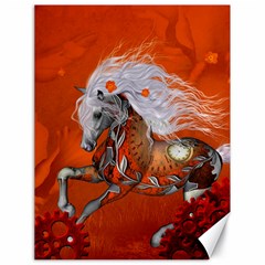 Steampunk, Wonderful Wild Steampunk Horse Canvas 18  X 24   by FantasyWorld7