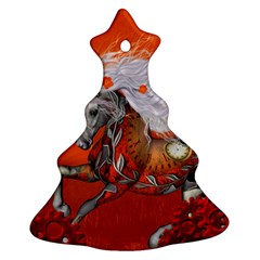 Steampunk, Wonderful Wild Steampunk Horse Christmas Tree Ornament (two Sides) by FantasyWorld7