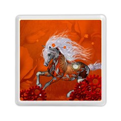 Steampunk, Wonderful Wild Steampunk Horse Memory Card Reader (square)  by FantasyWorld7