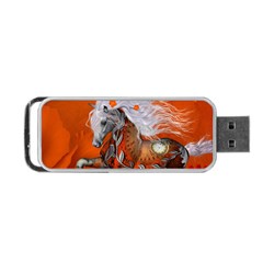 Steampunk, Wonderful Wild Steampunk Horse Portable Usb Flash (one Side) by FantasyWorld7