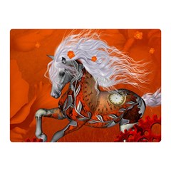 Steampunk, Wonderful Wild Steampunk Horse Double Sided Flano Blanket (mini)  by FantasyWorld7