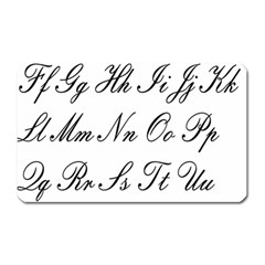 Alphabet Embassy Font Magnet (rectangular) by Mariart