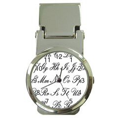 Alphabet Embassy Font Money Clip Watches