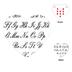 Alphabet Embassy Font Playing Cards (heart)  by Mariart