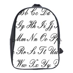 Alphabet Embassy Font School Bag (large)