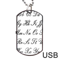 Alphabet Embassy Font Dog Tag Usb Flash (two Sides) by Mariart