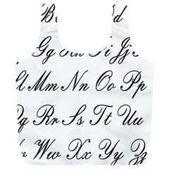 Alphabet Embassy Font Full Print Recycle Bags (l)  by Mariart