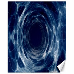 Worm Hole Line Space Blue Canvas 16  X 20   by Mariart