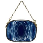 Worm Hole Line Space Blue Chain Purses (Two Sides)  Front