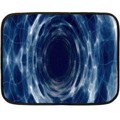 Worm Hole Line Space Blue Fleece Blanket (mini)