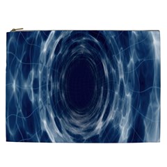 Worm Hole Line Space Blue Cosmetic Bag (xxl)  by Mariart