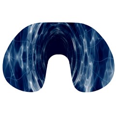 Worm Hole Line Space Blue Travel Neck Pillows by Mariart