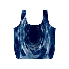 Worm Hole Line Space Blue Full Print Recycle Bags (s)  by Mariart