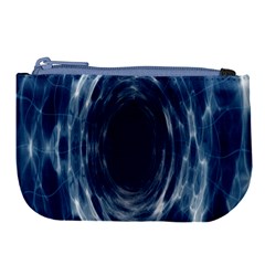 Worm Hole Line Space Blue Large Coin Purse by Mariart