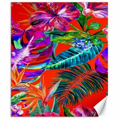 Aloha Hawaiian Flower Floral Sexy Summer Orange Canvas 20  X 24   by Mariart