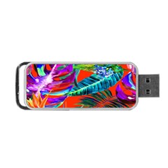 Aloha Hawaiian Flower Floral Sexy Summer Orange Portable Usb Flash (two Sides) by Mariart