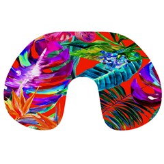 Aloha Hawaiian Flower Floral Sexy Summer Orange Travel Neck Pillows by Mariart