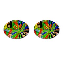Acrobat Wormhole Transmitter Monument Socialist Reality Rainbow Cufflinks (oval) by Mariart