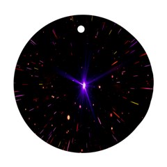 Animation Plasma Ball Going Hot Explode Bigbang Supernova Stars Shining Light Space Universe Zooming Ornament (round)